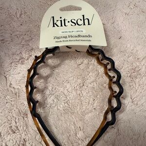 Kitsch Black and Brown Zigzag Headbands